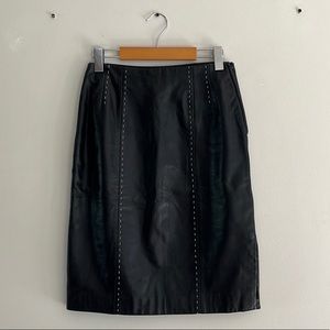 Danier Vintage Leather Pencil Skirt